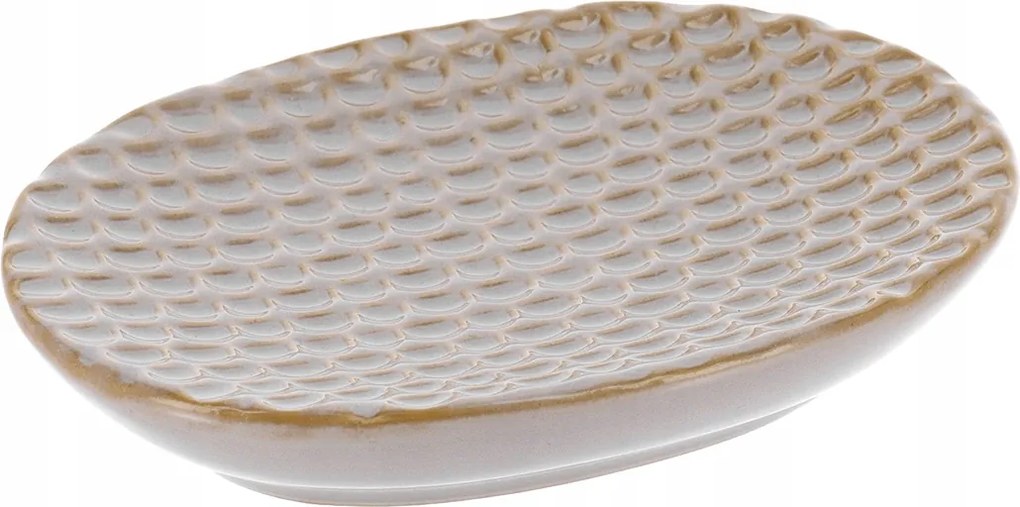 Nolan kerámia szappantartó bézs Elegáns Fürdőszoba dekoratív minta