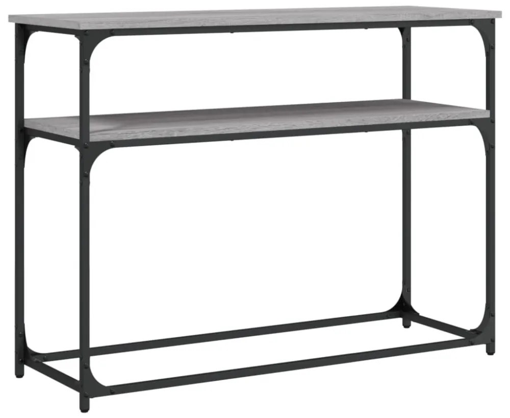 szürke sonoma színű szerelt fa tálalóasztal 100x35,5x75 cm