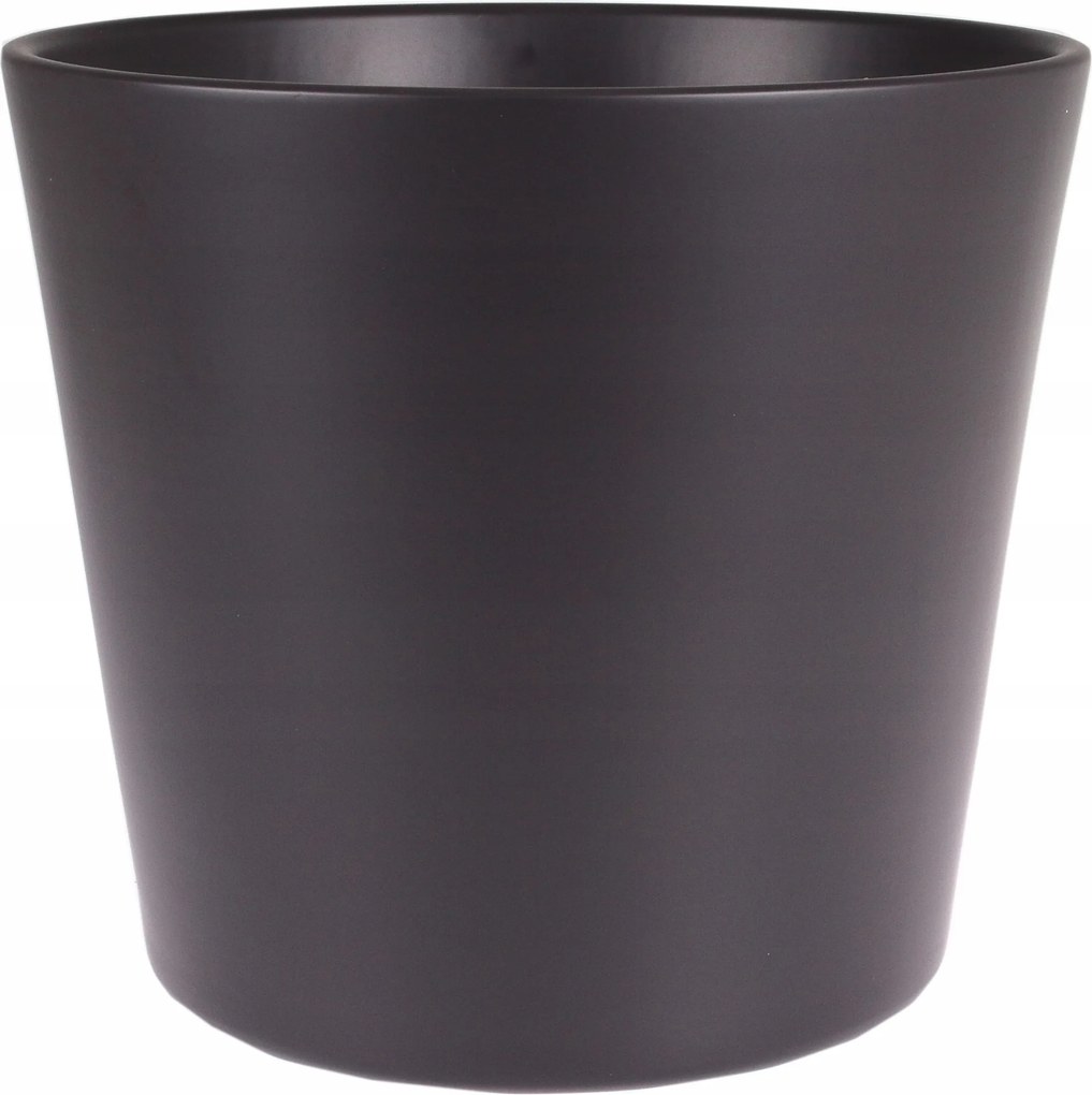 Kerámia virágtartó fekete matt nagy 25 cm