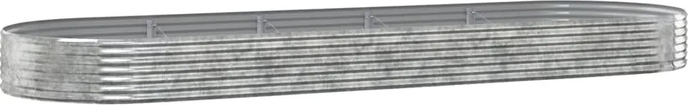 vidaXL ezüstszínű horganyzott acél kerti magaságyás 450x140x36 cm