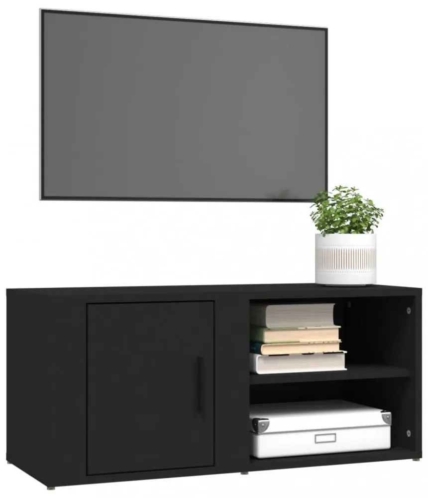 2 db fehér szerelt fa TV-szekrény 80x31,5x36 cm