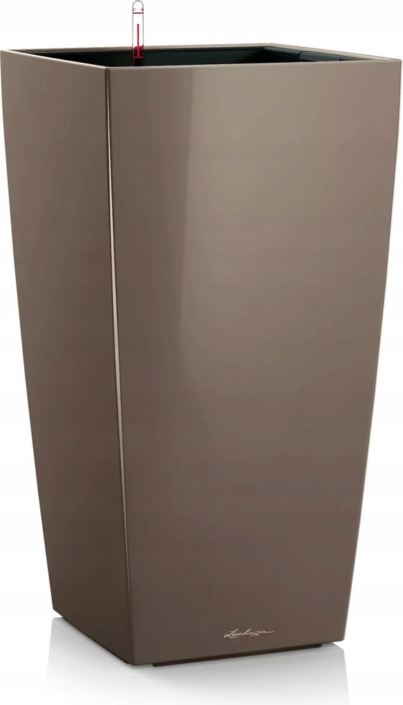 Lechuza virágtartó Cubico Premium 40 önöntöző Taupe Fényes