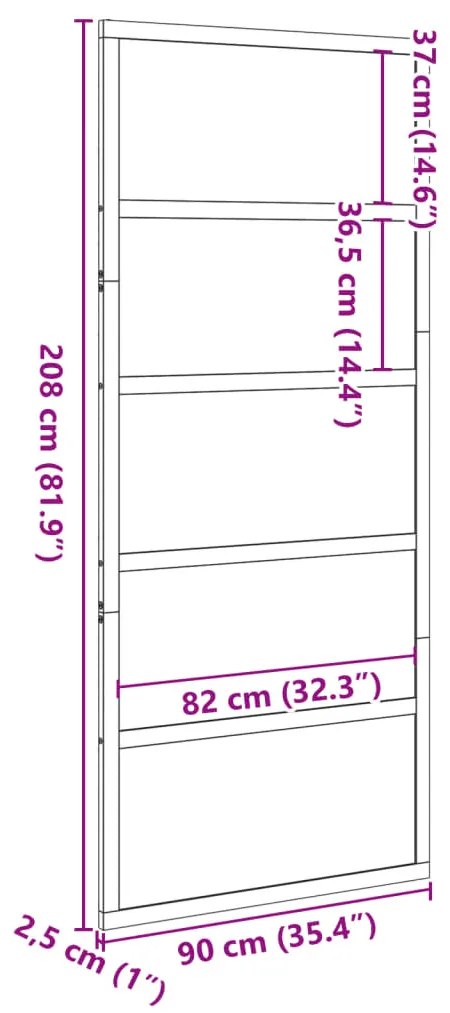 viaszbarna tömör fenyőfa istálló stílusú ajtó 90x208 cm