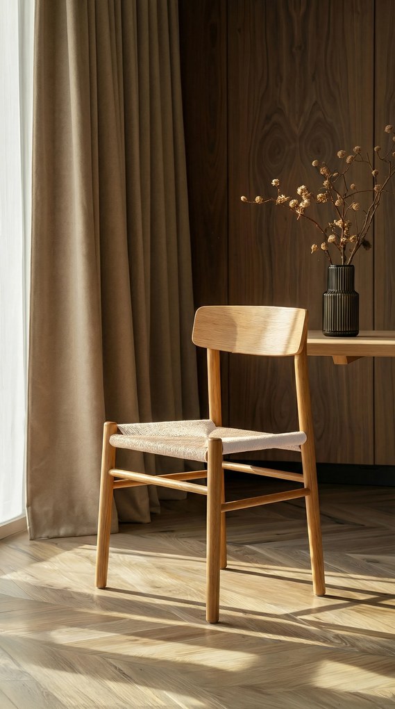 MAZZONI EXPORT LIAM Kraft Zsinór/váz Természetes Tölgy - FONOTT FA SZÉK NAPPALIBA ÉTKEZŐBE KONYHÁBA MODERN CLASSIC BOHO