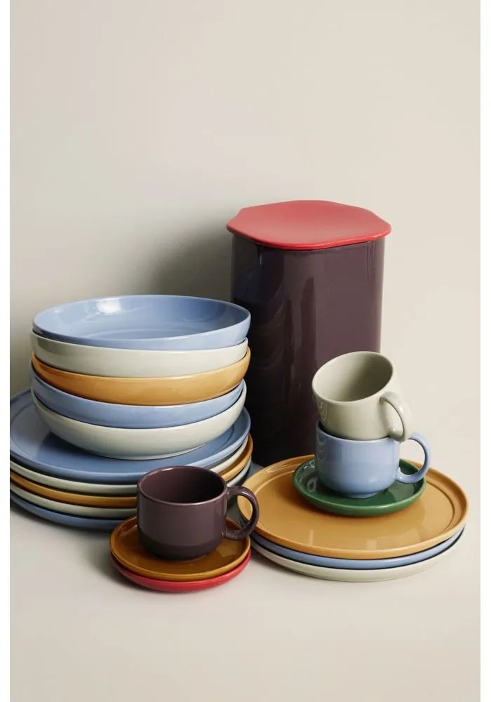 Világoskék-barna agyagkerámia csésze Amare – Hübsch