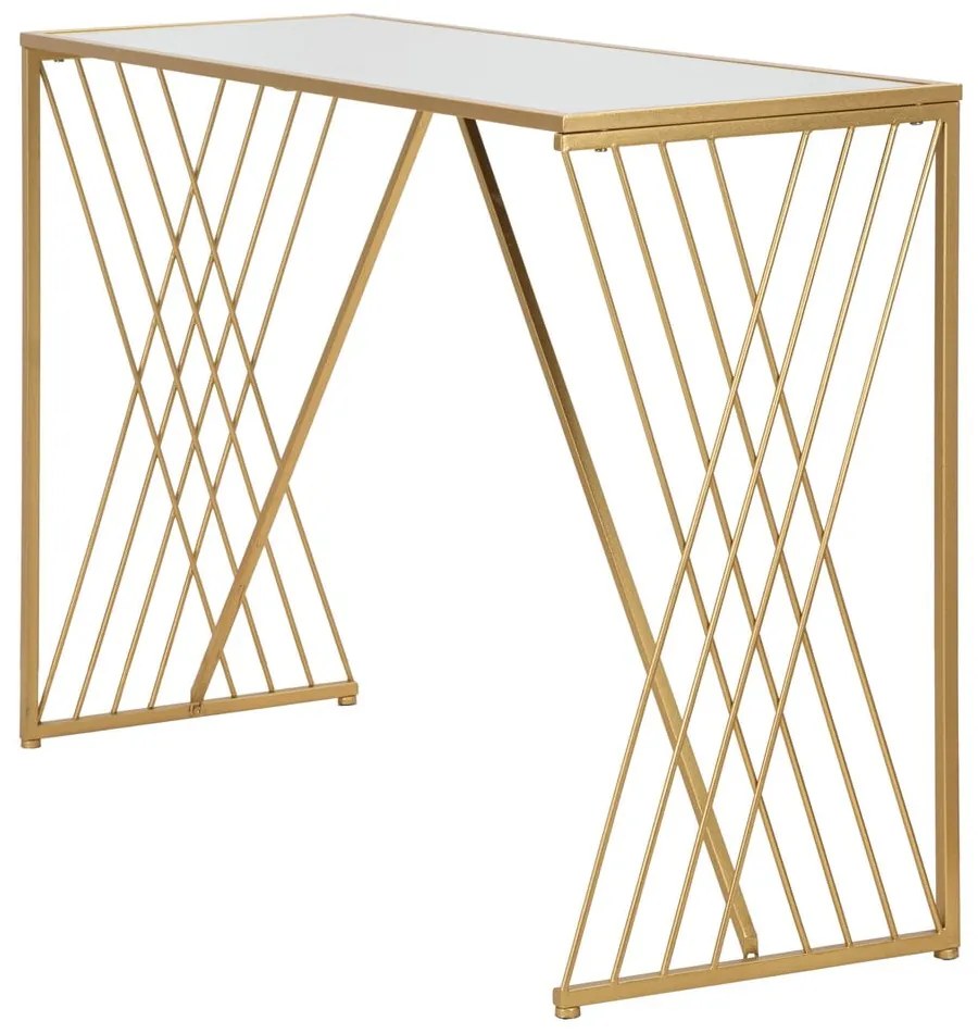 Aranyszínű konzolasztal 40x120 cm Easy – Mauro Ferretti