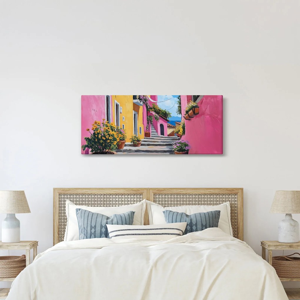 Kép - Rózsaszín sikátor (120x50 cm)