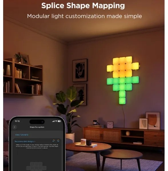Govee - 10 db Smart mini RGBIC Wi-Fi panel
