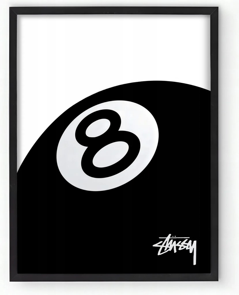 Stussy 8 Ball Vintage Keretezett Poszter Nappaliba 30x40 cm Ajándék Ötlet