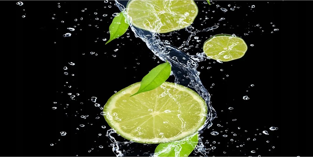Fotó-kép edzett üveg Lime és víz 140x70