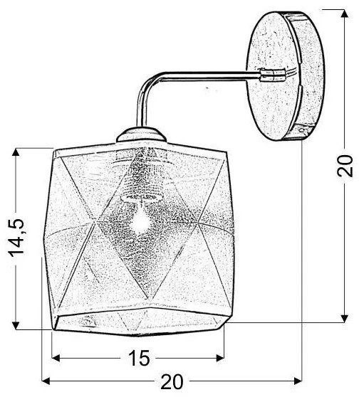 Fali lámpa NOSJA 1xE27/40W/230V