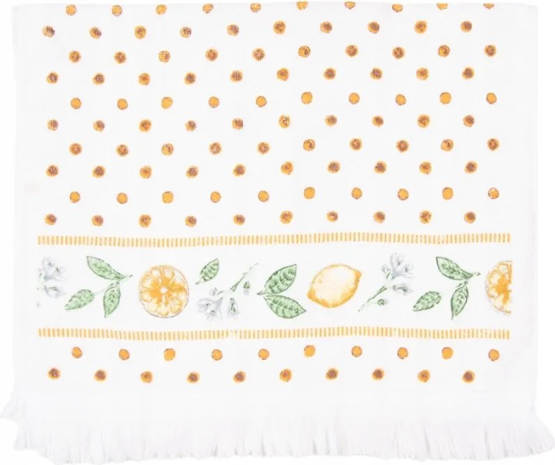 Lemons &amp; Leafs frottír konyhai törölköző citromokkal 40x66 cm