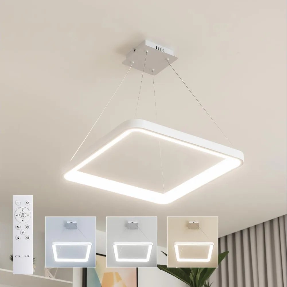 Brilagi - LED dimmelhető kábelre függeszthető csillár FALCON SLIM LED/50W/230V 50x50 cm fehér + távirányító