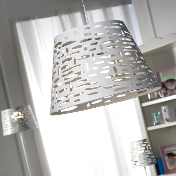 ONLI - Csillár zsinóron RICKY 1xE27/15W/230V átm. 40 cm fehér