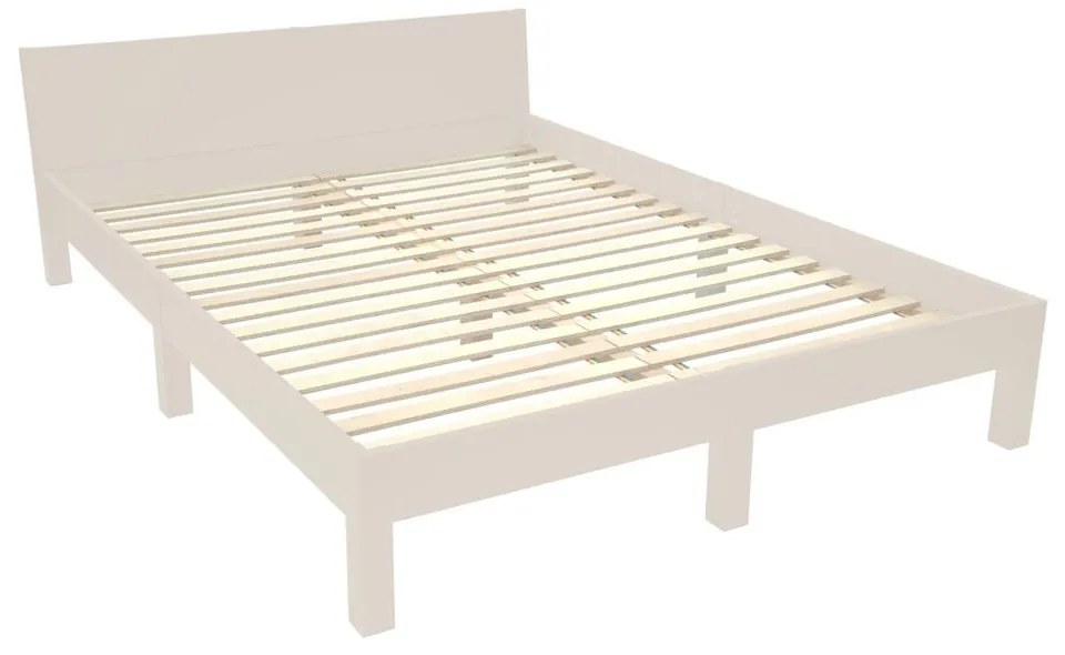 Bézs bükkfa franciaágy ágyráccsal 160x200 cm Dabi – Ragaba