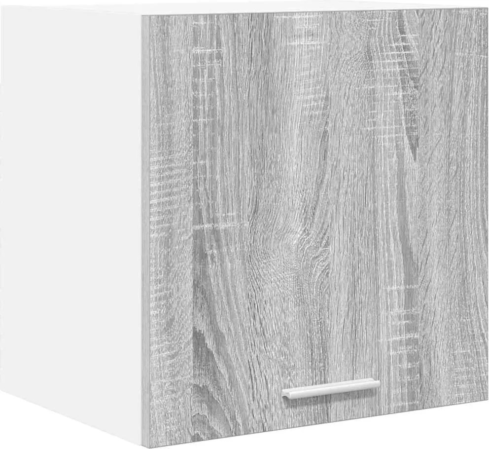 vidaXL Függő szekrény Szürke Sonoma és fehér 40 x 31 x 40 cm Faanyag