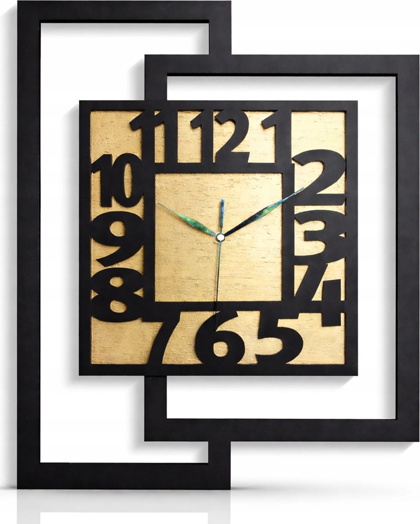 Nagy, Modern Falióra, Nappaliba, Geometrikus, Loft, Arany, Csendes