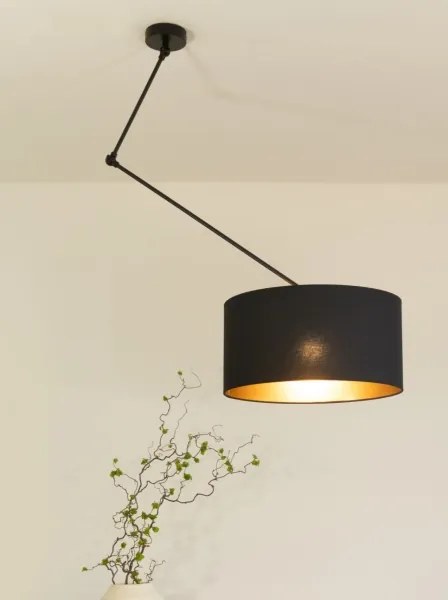 GORTA LED állítható rúdra szerelhető csillár 1xE27/60W/230V, fekete/arany