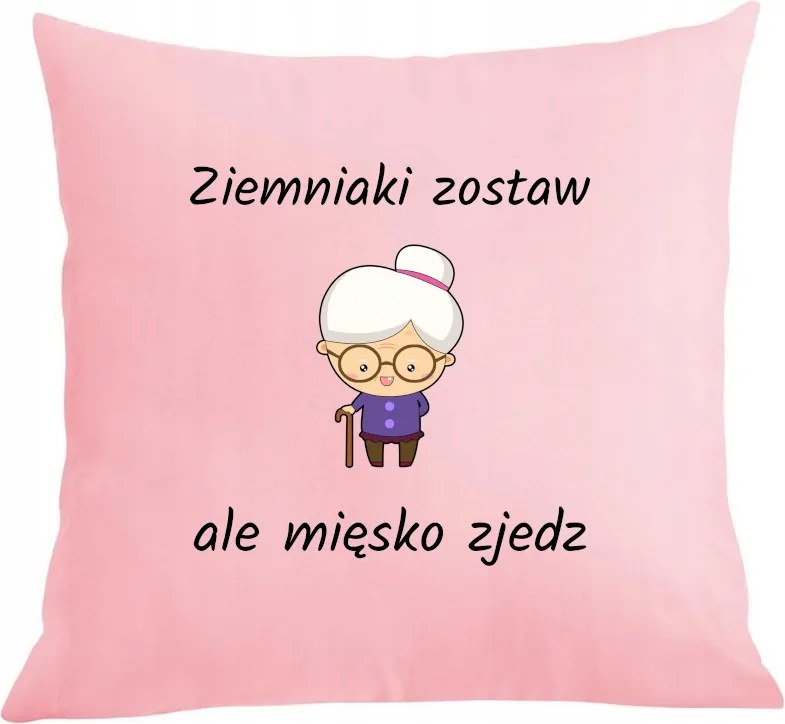 Párna párnahuzat Klasszikus Nagymama Krumpli hagyd, de a húst edd meg