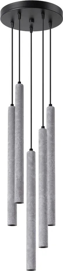 Szürke beton függőlámpa ø 25 cm Fideus – Sollux