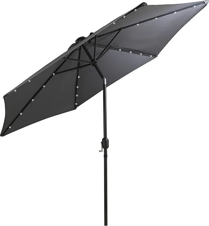 Solari kerti napernyő led lámpával szürke 300 cm