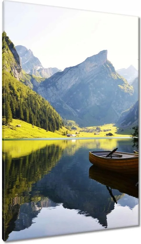 Vászonkép 80x120 Hegyi tó