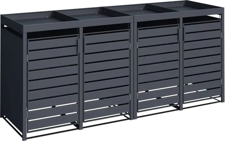 STILISTA  Szekrény 4 szemetesre 264 x 124 x 80 cm antracit