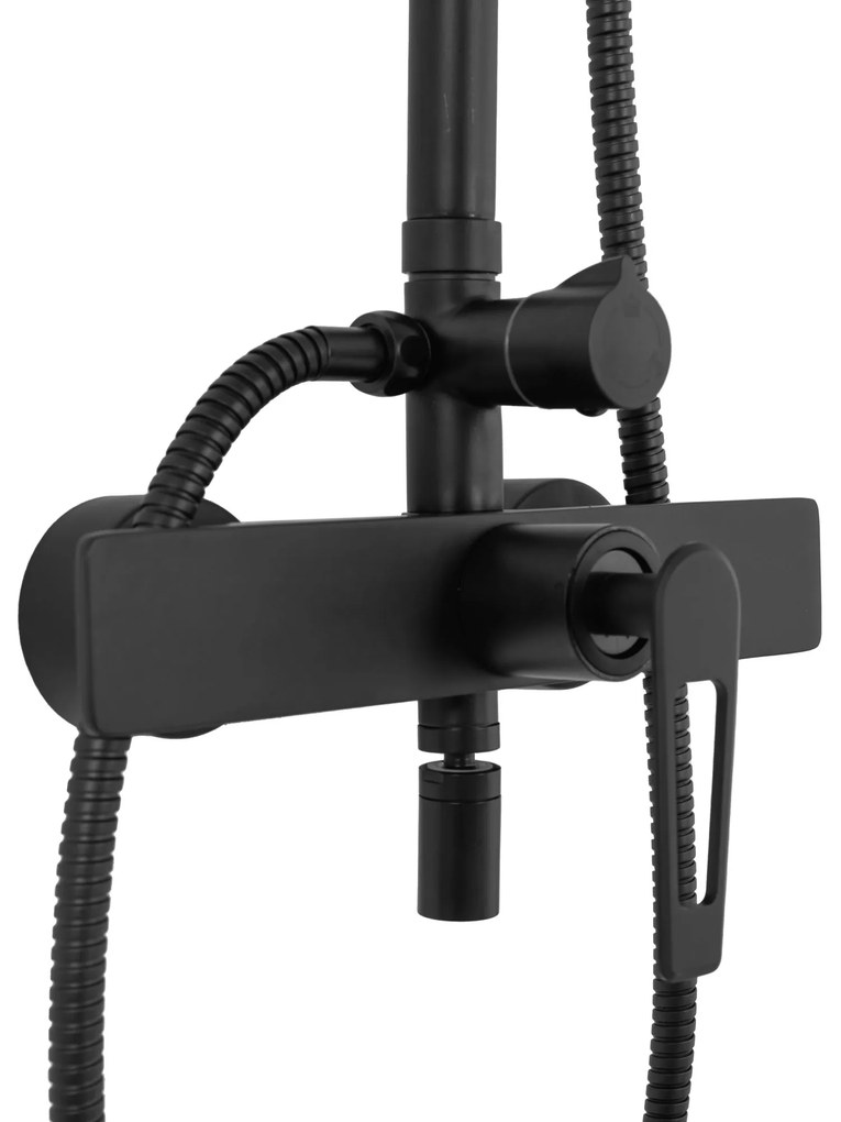 REA - Aldi zuhanygarnitúra csapteleppel 150mm, fekete, REA-P8800