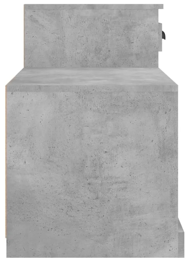 betonszürke szerelt fa cipőszekrény 100 x 42 x 60 cm