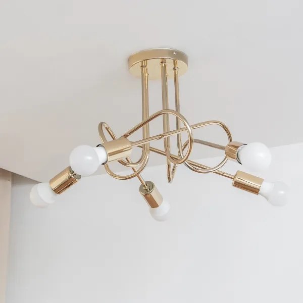 Felületre szerelhető csillár OXFORD 5xE27/15W/230V, arany