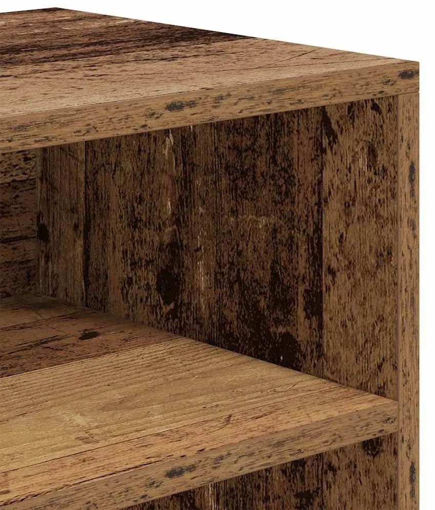 könyvszekrény antik fa 60x30x71,5 cm szerelt fa