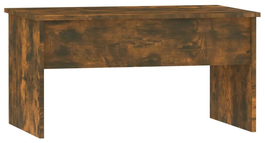 Füstös tölgy színű szerelt fa dohányzóasztal 80x50,5x41,5 cm