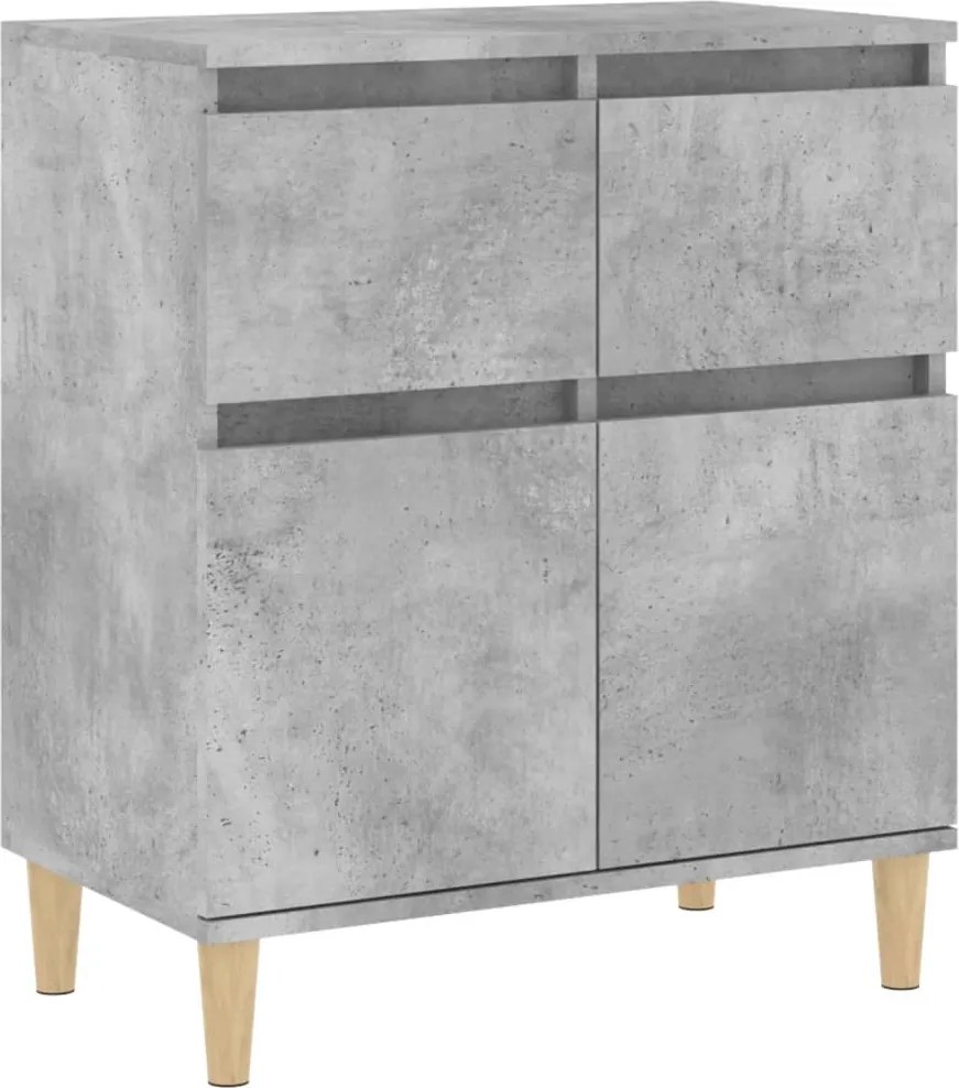 vidaXL betonszürke szerelt fa tálalószekrény 60 x 35 x 70 cm