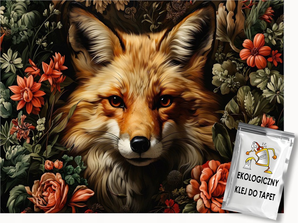 Fotótapéta Flizelina Természet Virágok Vörös Róka Portré 200x140 ragasztó
