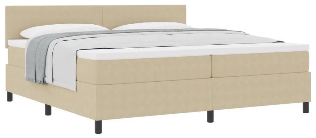 Box Spring Ágy Matrachoz Világos Zöld Szürke 200x200 cm Kordbársony