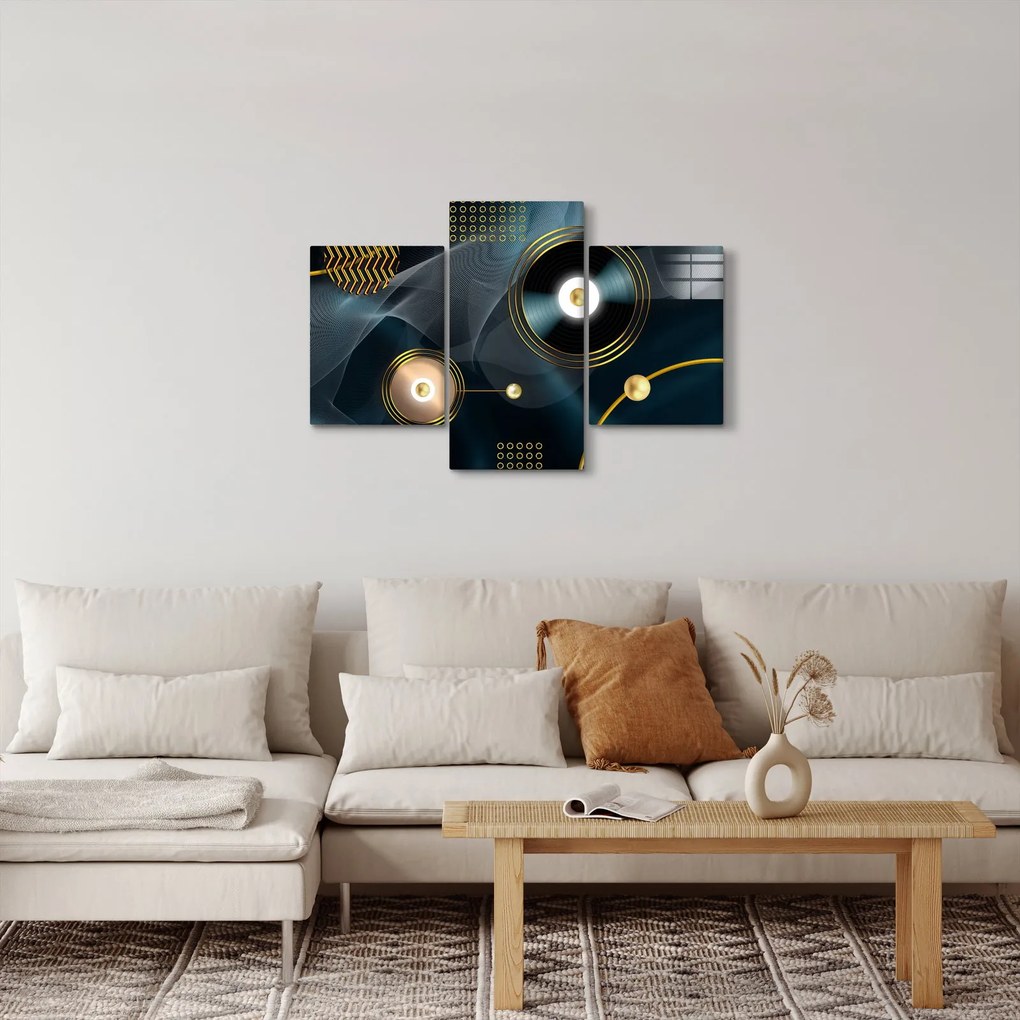 Kép - Arany körök (90x60 cm)