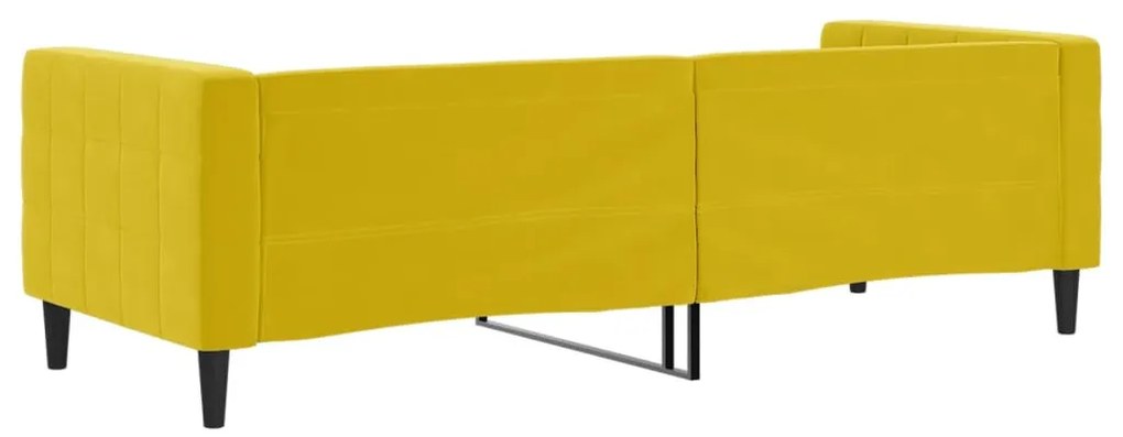 sárga bársony kanapéágy 80 x 200 cm