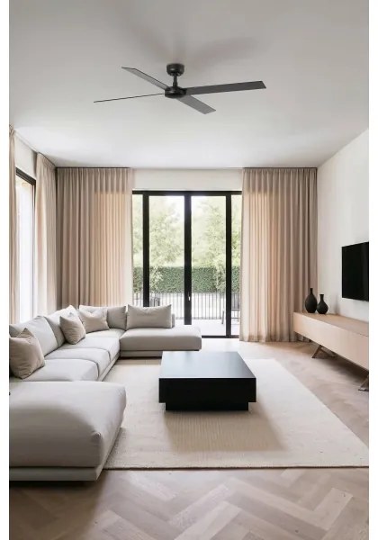 FARO 34356-Mennyezeti ventilátor RUDDER L barna/fekete átm. 132 cm + távirányítás