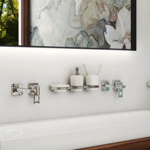 NIMCO MA készlet-31K-26 - Szappan adagoló, fogkefe állvány és fali kampó MAYA