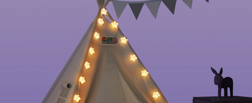 Deuba Gyerek teepee sátor 160x130x130 cm - szürke