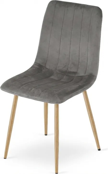 Szürke bársonyszék LAVA PEWTER GREY