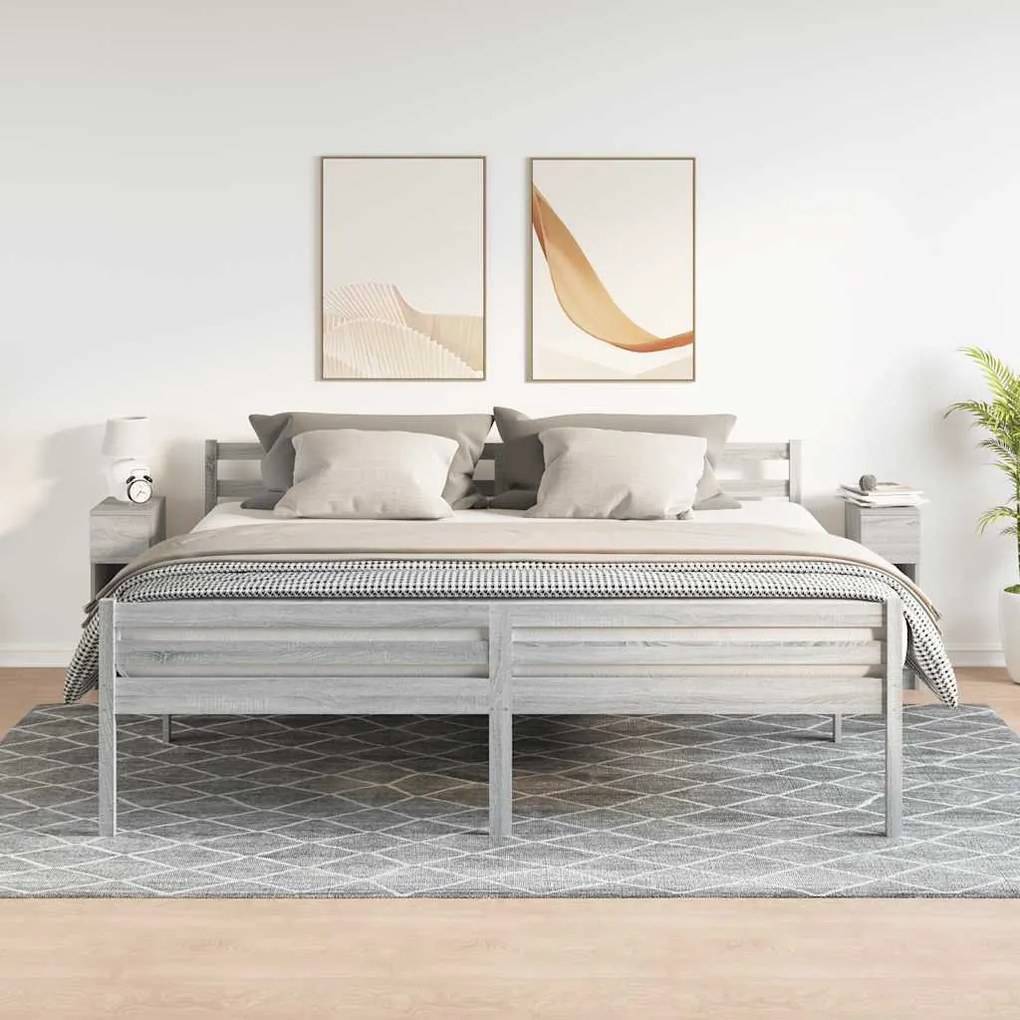 éjjeliszekrények fiókos 2 db szürke sonoma 20 x 36 x 60 cm