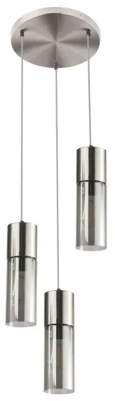 Globo 21000-3HN - Csillár zsinóron ANNIKA 3xE27/25W/230V átm. 30 cm króm