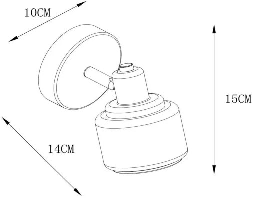 Lucide 77979/01/30 - Spotlámpa BJORN 1xE14/40W/230V fekete