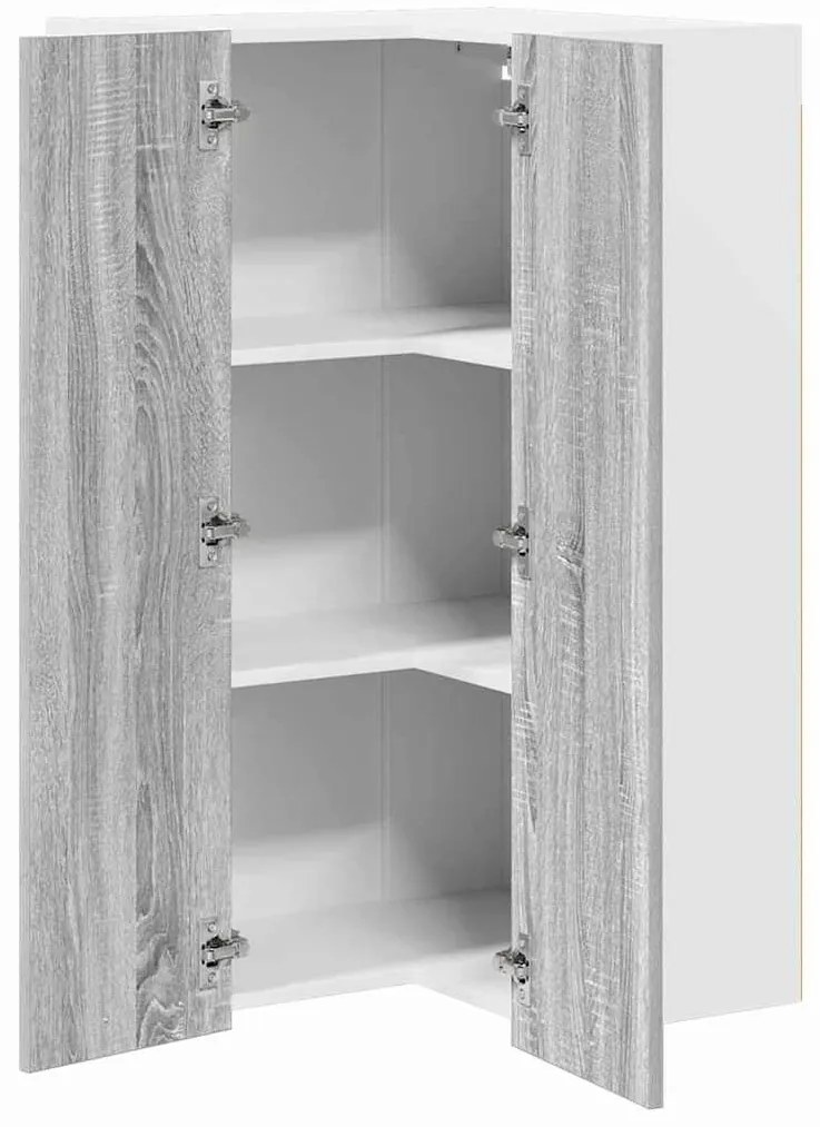 Függő szekrény Riga Szürke Sonoma és fehér 57 x 57 x 100 cm