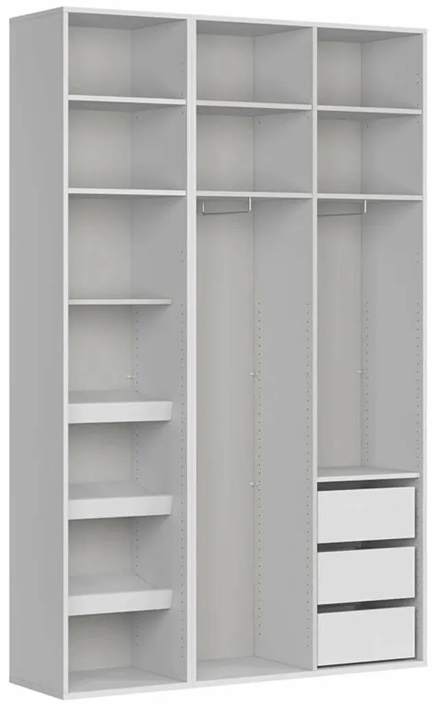 Ruhásszekrény Flex 133 (fehér) (tükörrel). 1098235