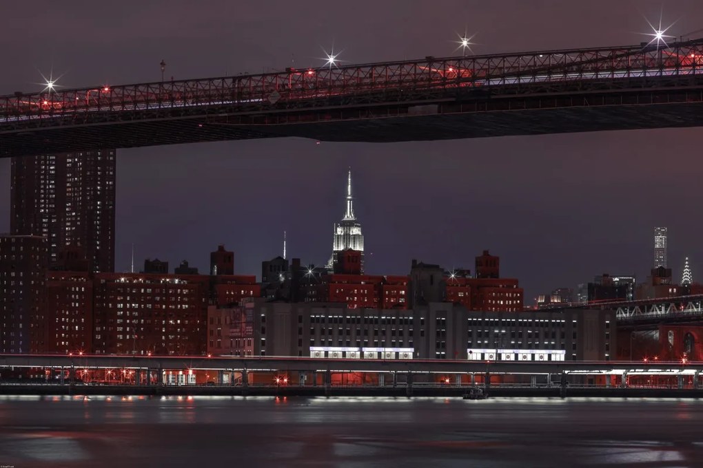 Poszter 91,5x61cm Esti panoráma Alsó-Manhattanre, Assaf Fran