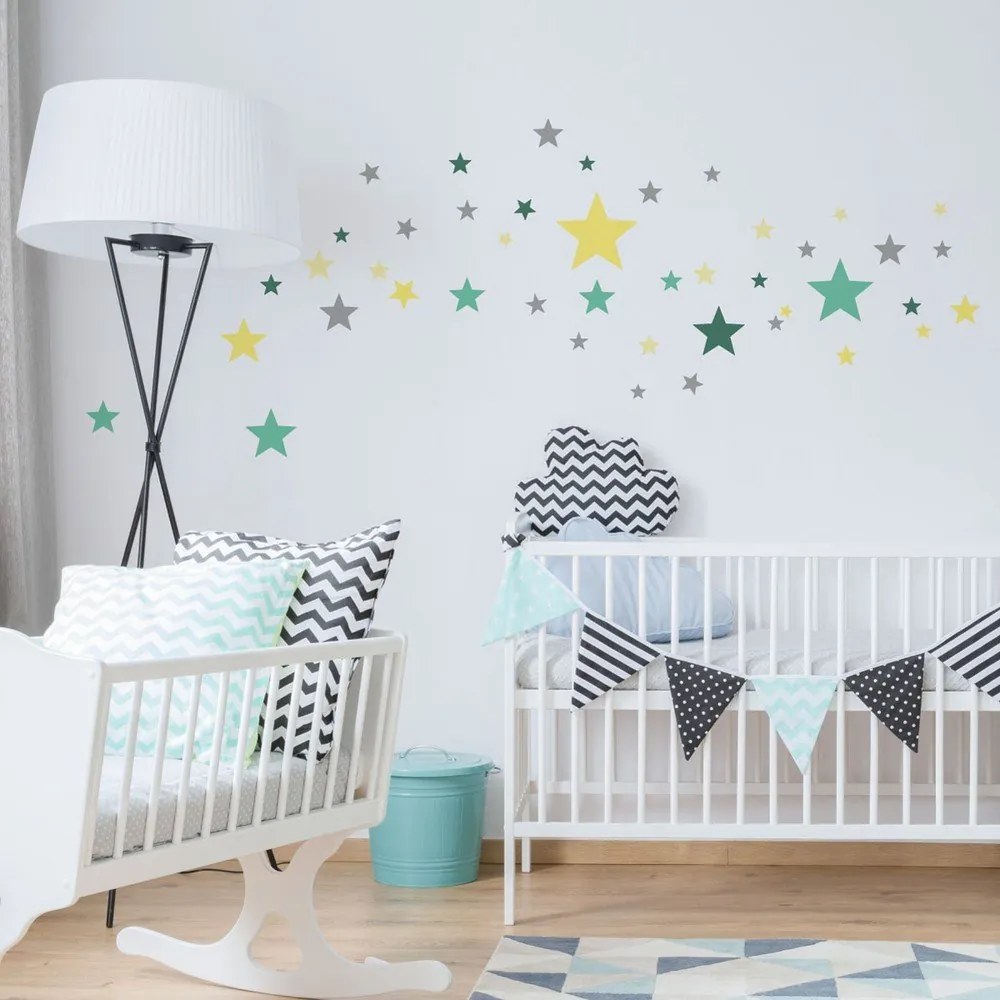 Stars Green and Yellow 50 db-os falmatrica szett - Ambiance