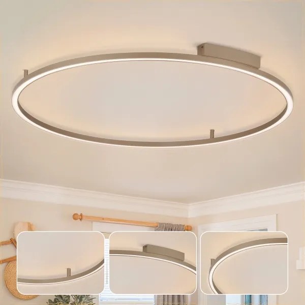 Brilagi - LED dimmelhető lámpatest PORTOFINO LED/85W/230V Ø 120 cm bézs + távirányító