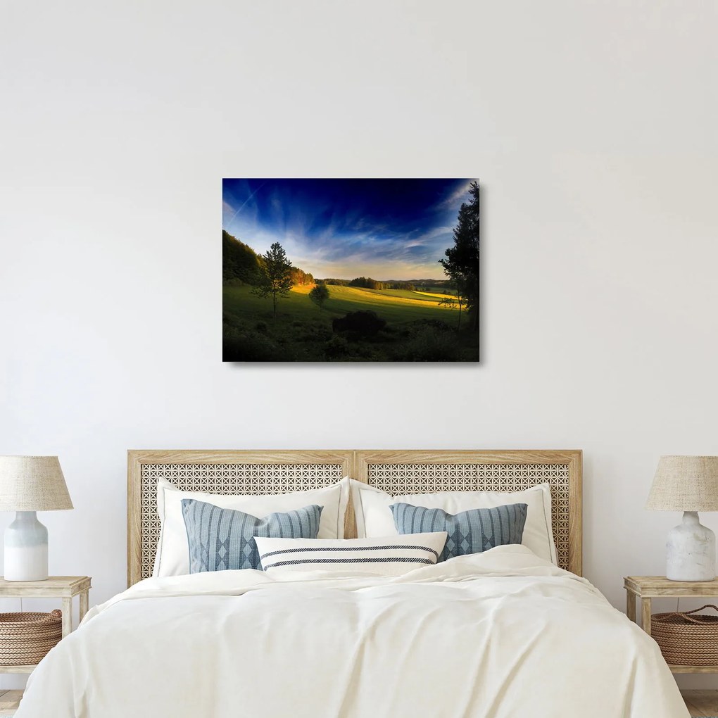 Kép - Hegyi rét (üvegen) (70x50 cm)